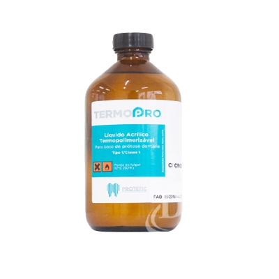 Resina Acrílica Termopolimerizável Líquida C/ Crosslink 500ml - Protetic